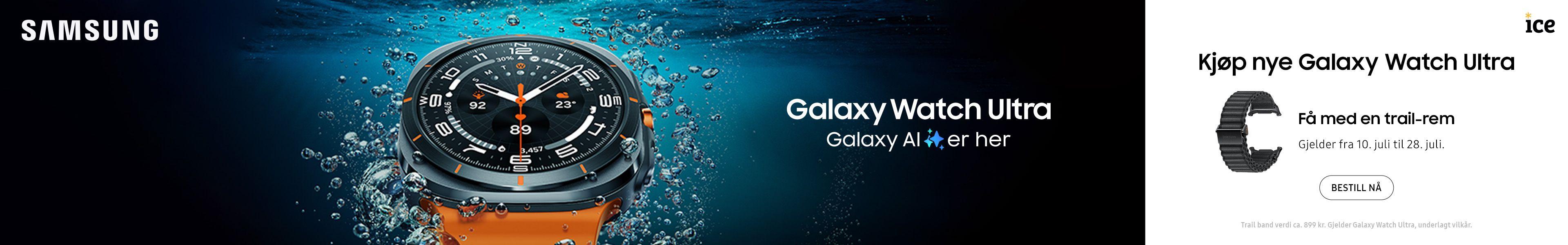 Kjøp nye Galaxy Watch Ultra og få med en ekstra trail-rem