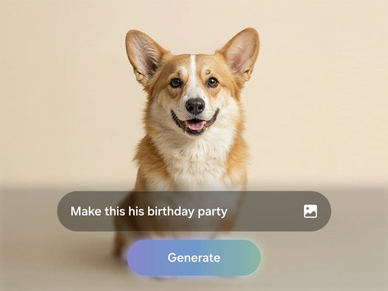 Bilde av en hund og generativ AI