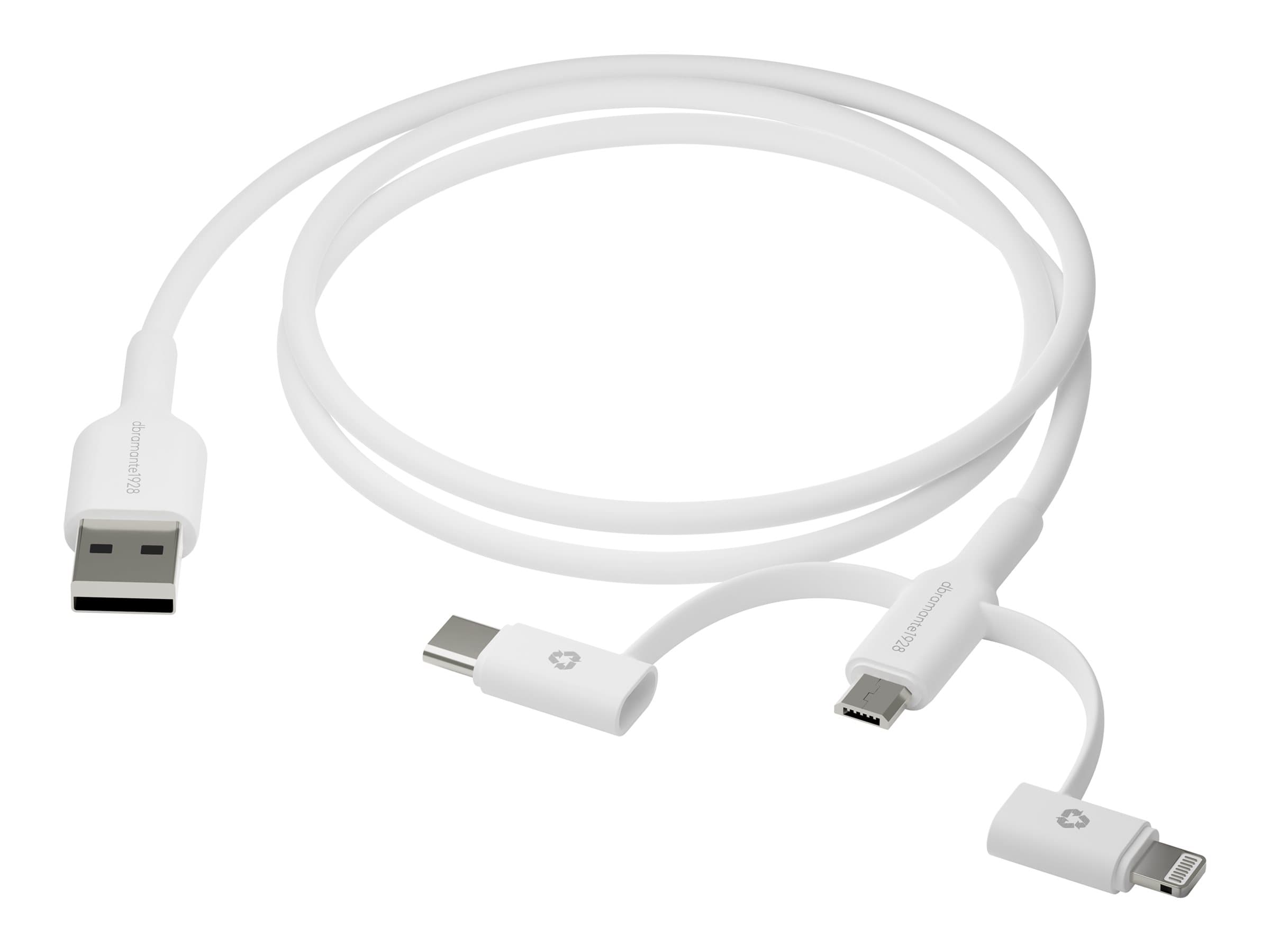 Kabel 3 i 1 USB-A - USB-A / C / Micro